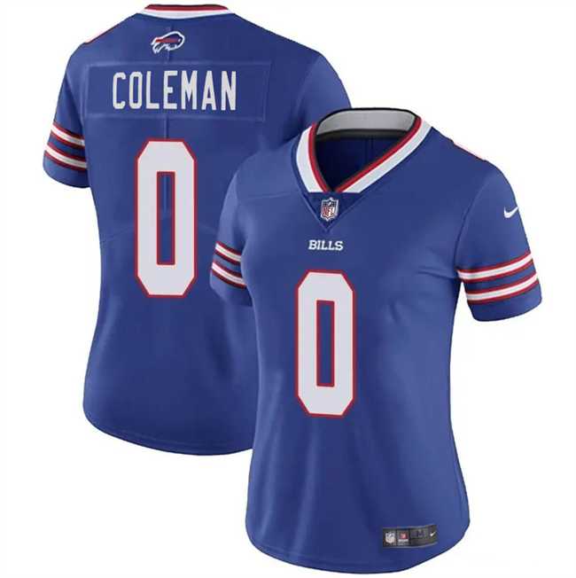 Womens Buffalo Bills #0 Keon Coleman Blue Vapor Stitched Jersey Dzhi